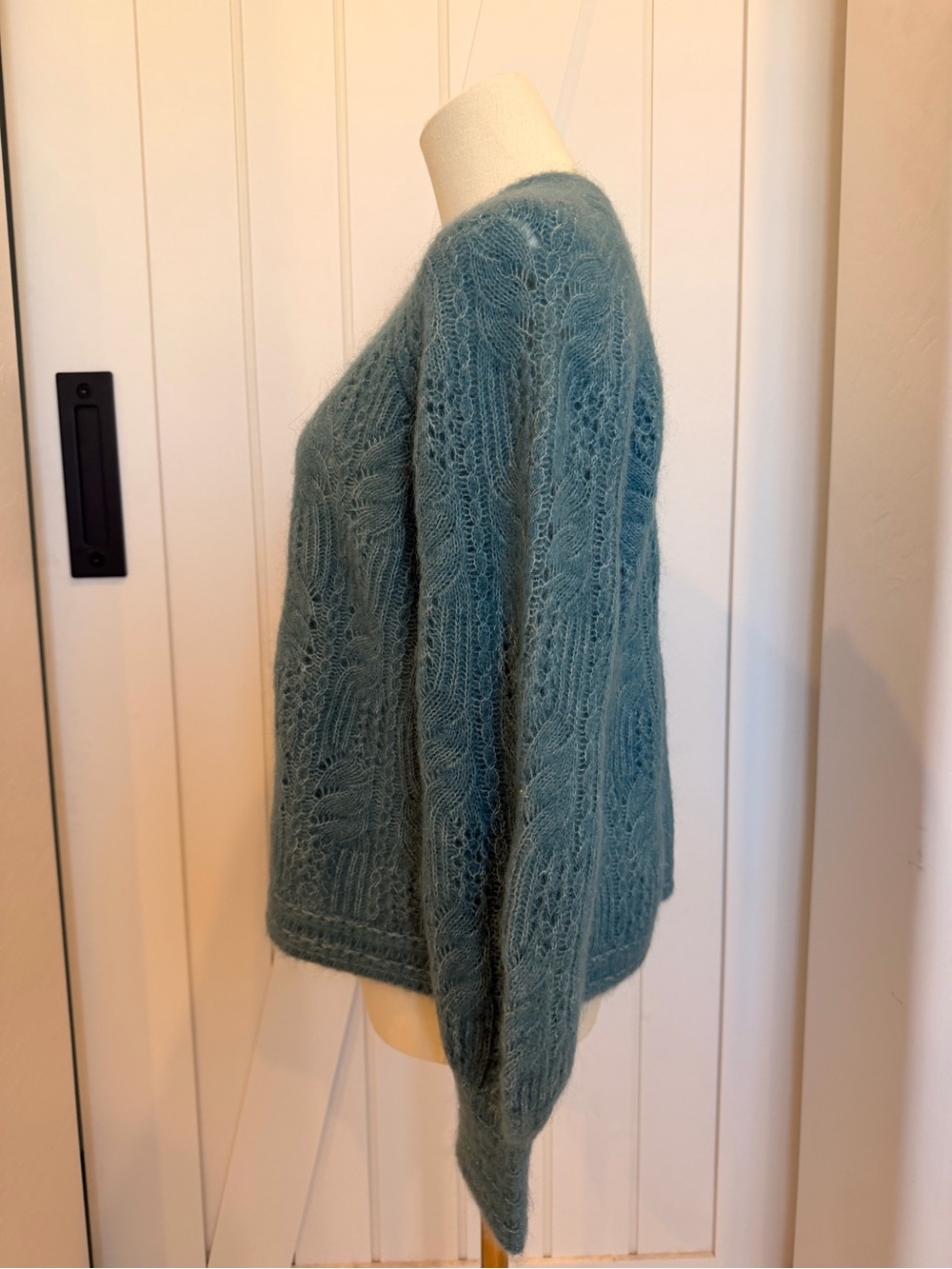 Le Maille Sézane Alma cardigan in a peacock blue mohair and wool blend size S - Picture 5 of 8